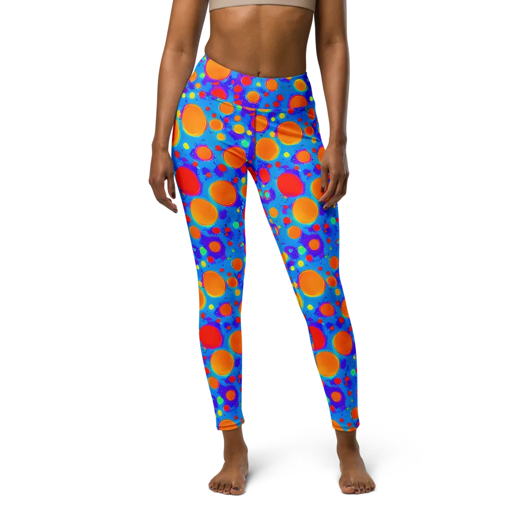 Chromatic Bubblebath on Yoga Leggings — Front