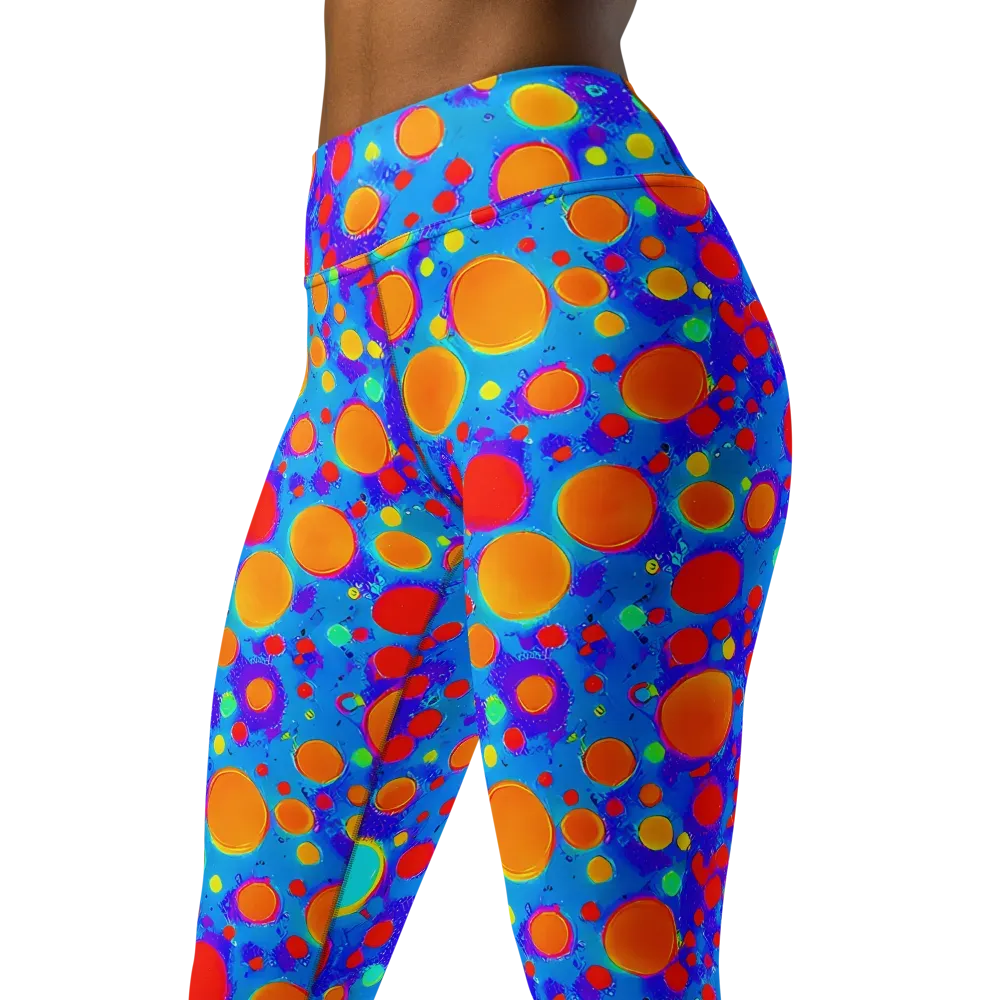 Chromatic Bubblebath on Yoga Leggings — Left Front