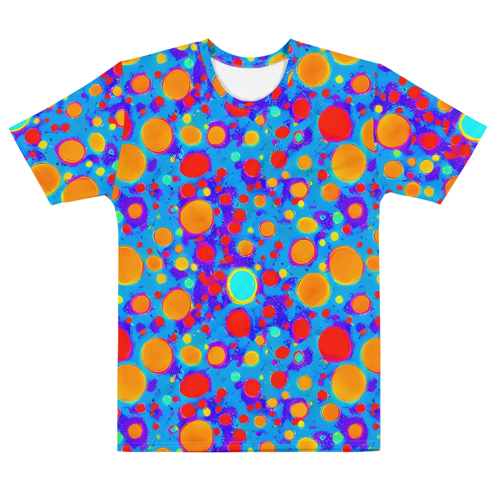 Chromatic Bubblebath on Men's Cotton Crew Neck T-Shirt — Front