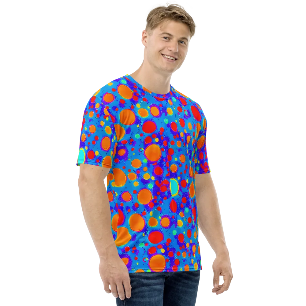 Chromatic Bubblebath on Men's Crew Neck T-Shirt — Right