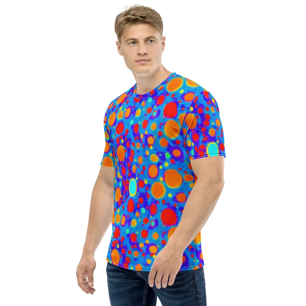 Chromatic Bubblebath on Men's Crew Neck T-Shirt — Left