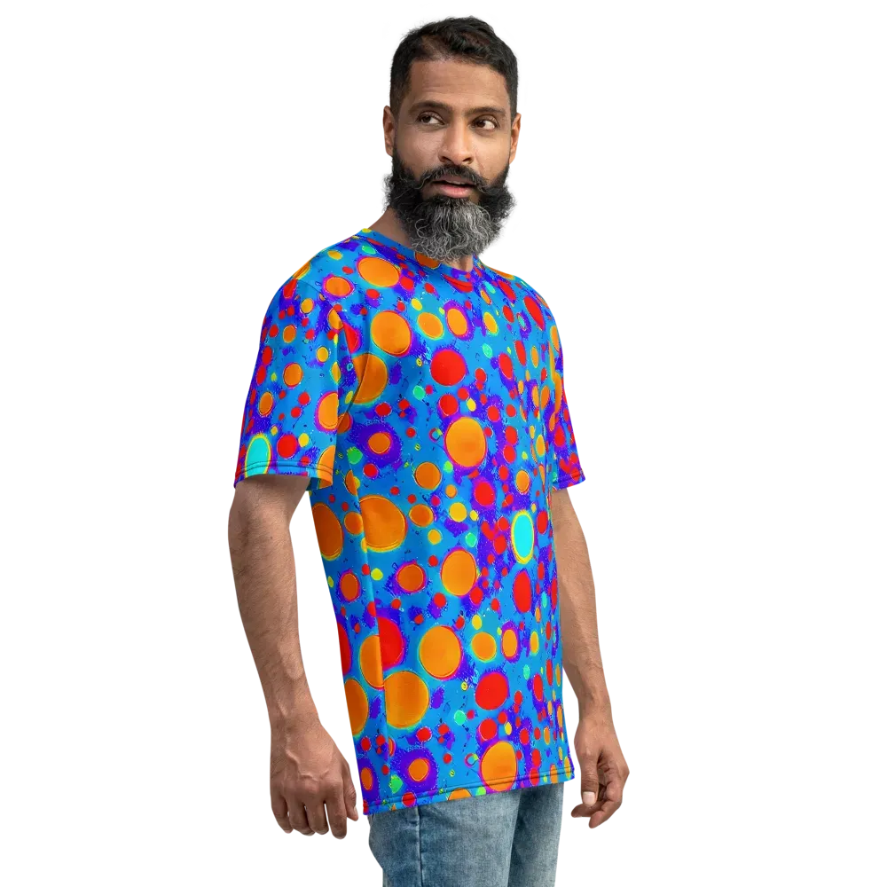 Chromatic Bubblebath on Men's Crew Neck T-Shirt — Right