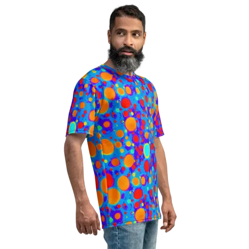 Chromatic Bubblebath on a Men's Crew Neck T-Shirt