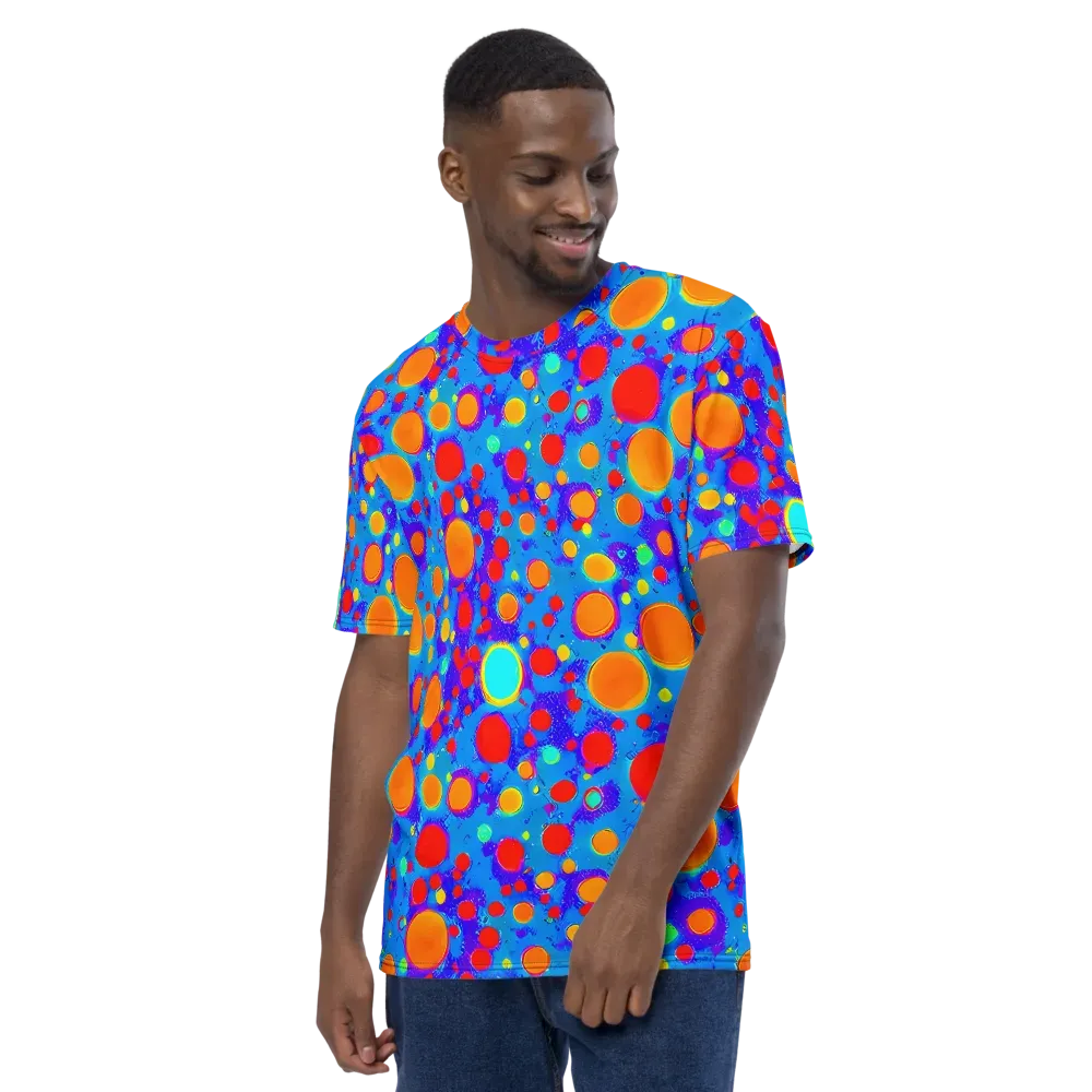 Chromatic Bubblebath on Men's Crew Neck T-Shirt — Left