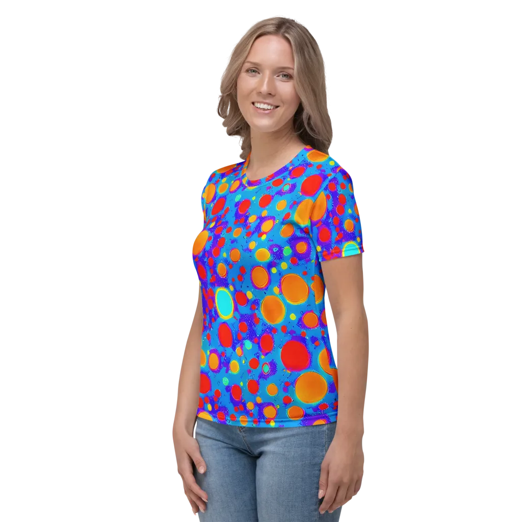 Chromatic Bubblebath on Women's Crew Neck T-Shirt — Left