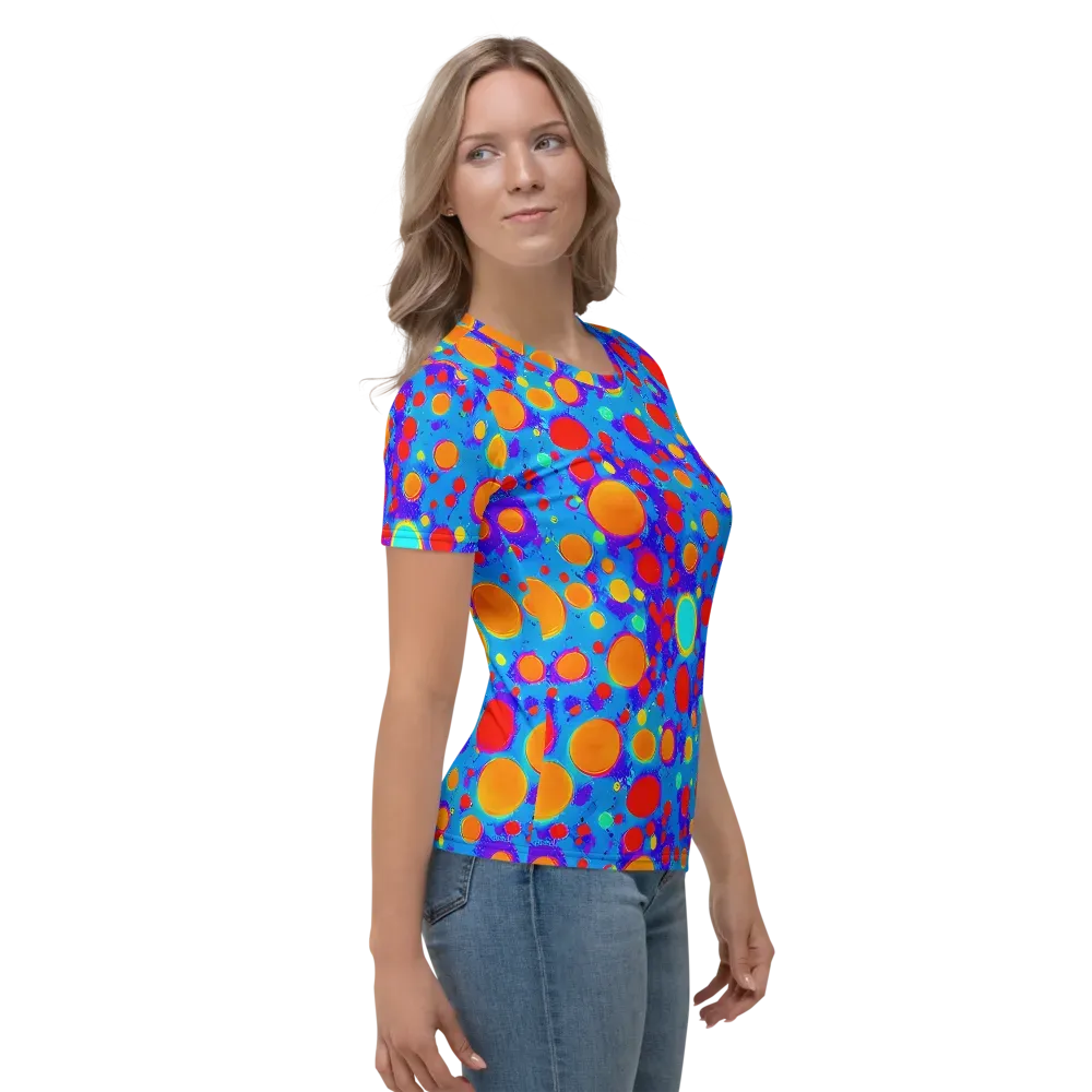 Chromatic Bubblebath on Women's Crew Neck T-Shirt — Right