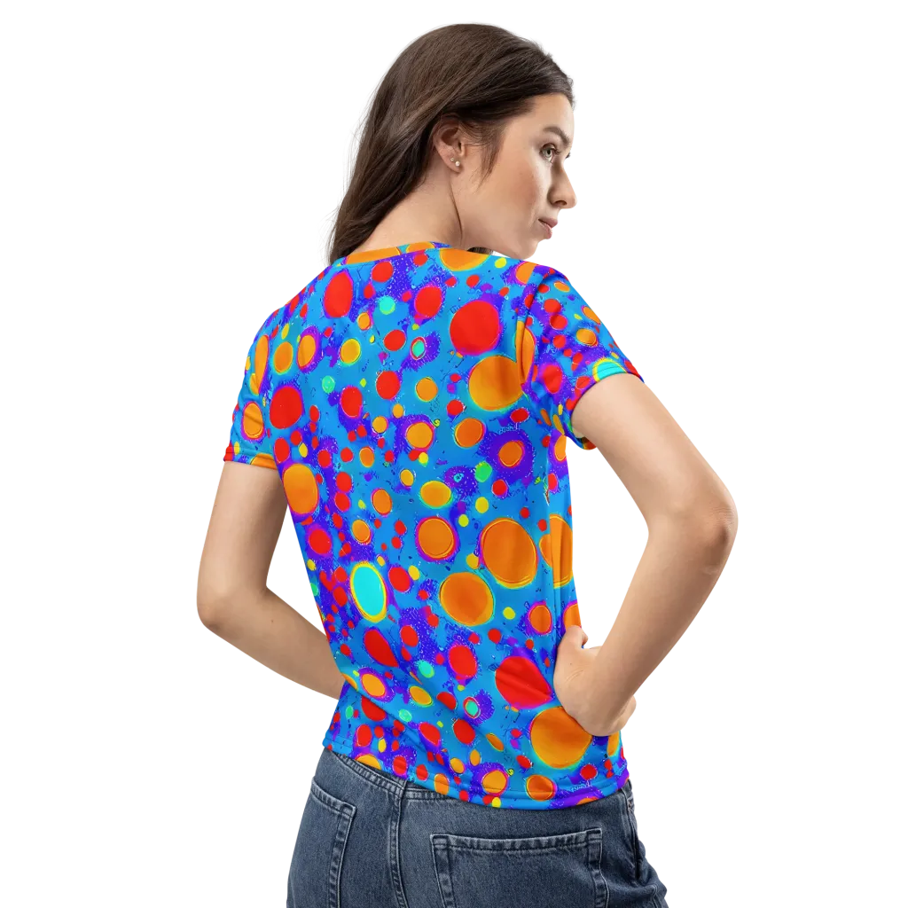 Chromatic Bubblebath on Women's Crew Neck T-Shirt — Back