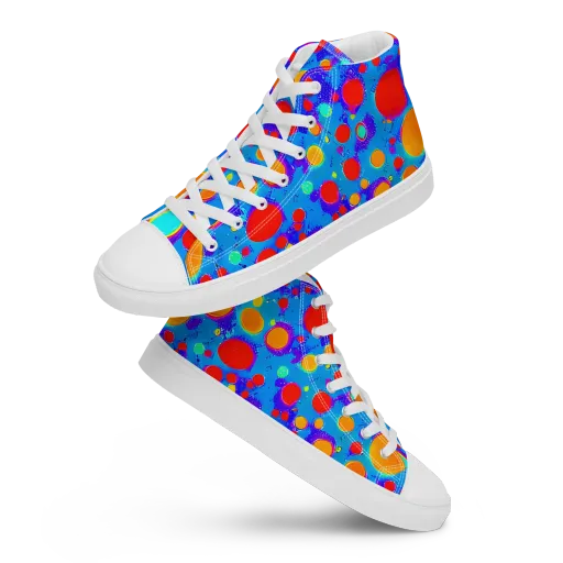 Chromatic Bubblebath on a Women's High Top Canvas Shoes