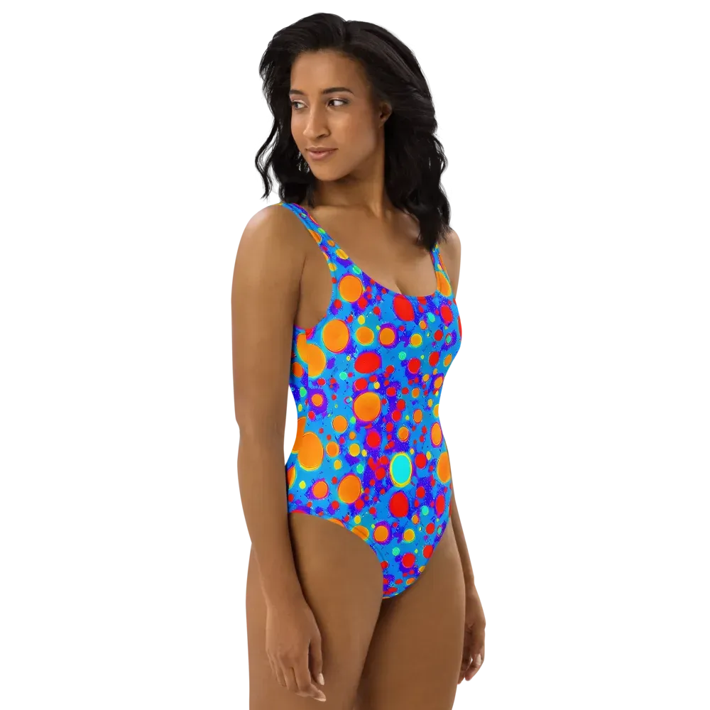 Chromatic Bubblebath on One-Piece Swimsuit — Right