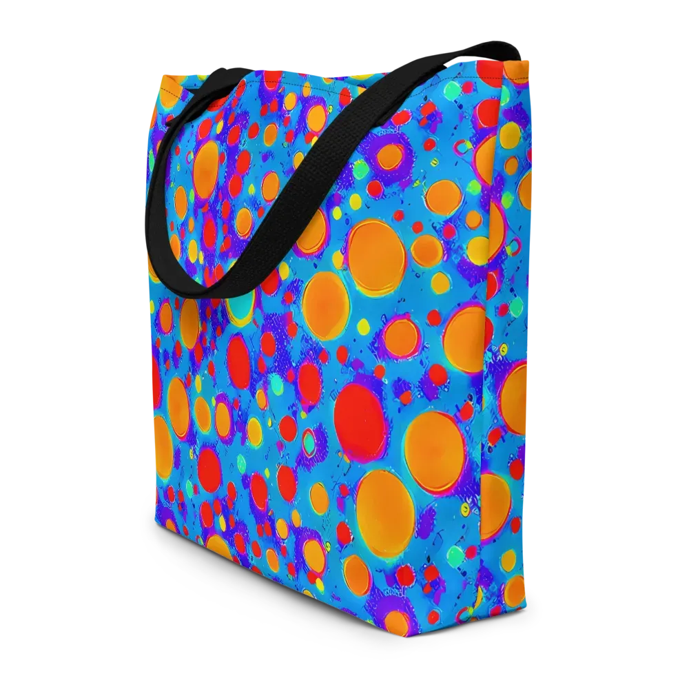 Chromatic Bubblebath on Large Tote Bag W/ Pocket — Front