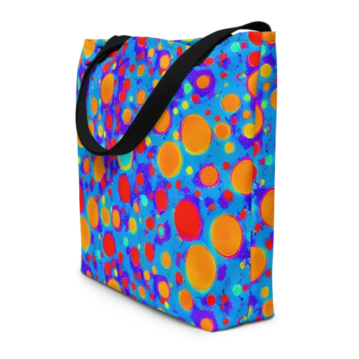 Chromatic Bubblebath on a Large Tote Bag W/ Pocket