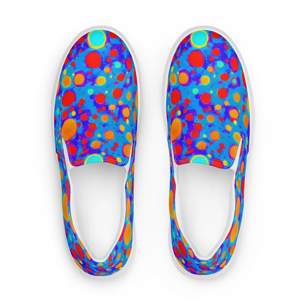 Chromatic Bubblebath on Women's Slip-On Canvas Shoes — Front