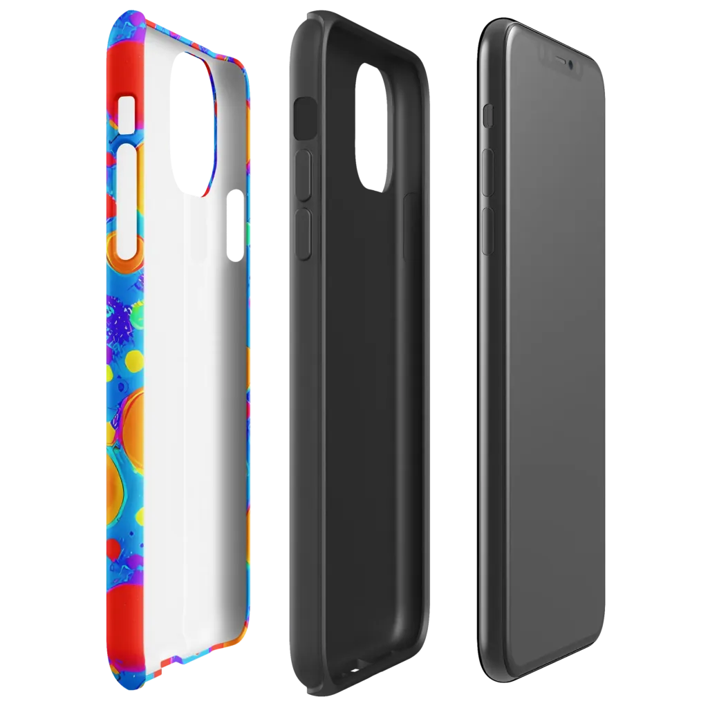 Chromatic Bubblebath on Tough Case for iPhone® — Right