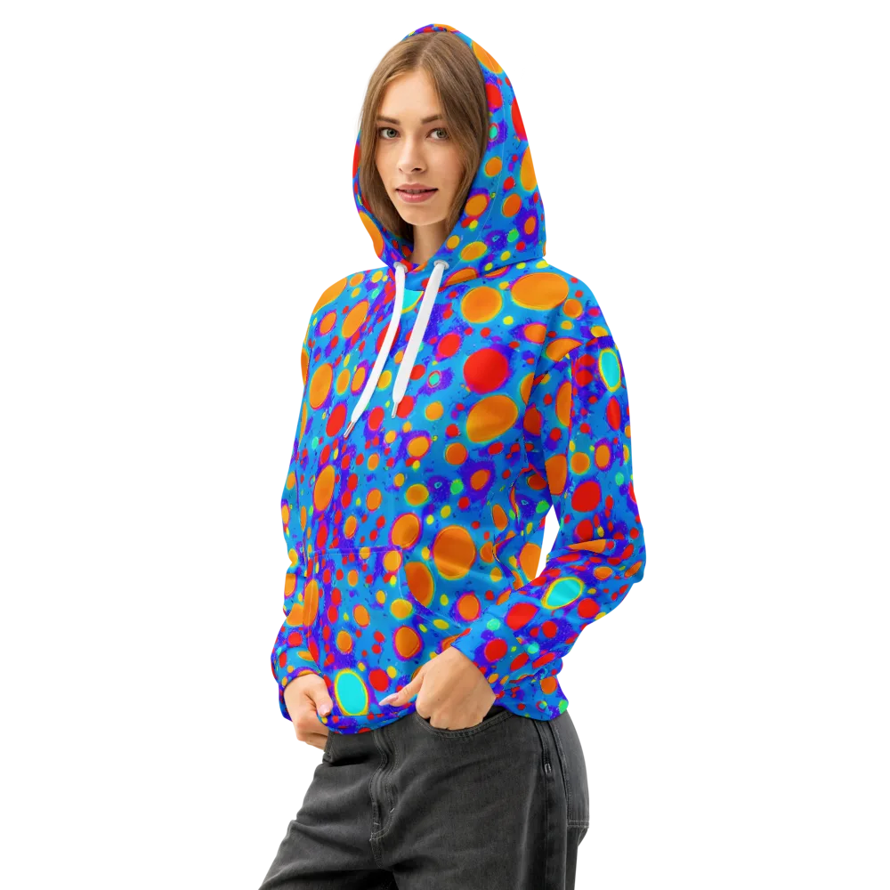 Chromatic Bubblebath on Cotton Hoodie — Left Front