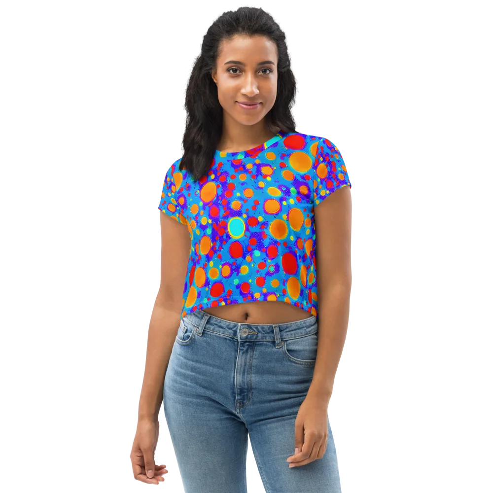 Chromatic Bubblebath on Crop Tee — Front
