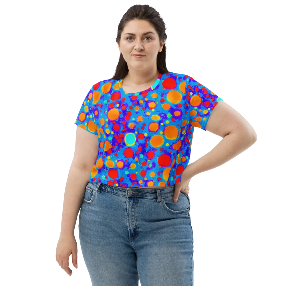 Chromatic Bubblebath on Crop Tee — Front