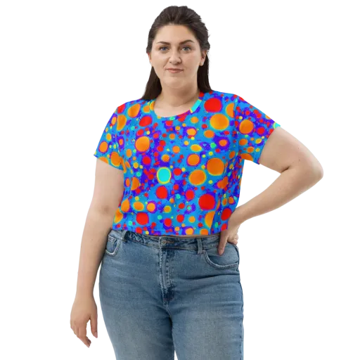 Chromatic Bubblebath on a Crop Tee