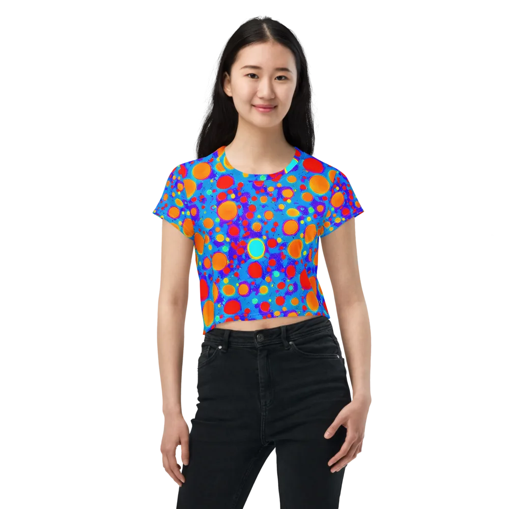 Chromatic Bubblebath on Crop Tee — Front