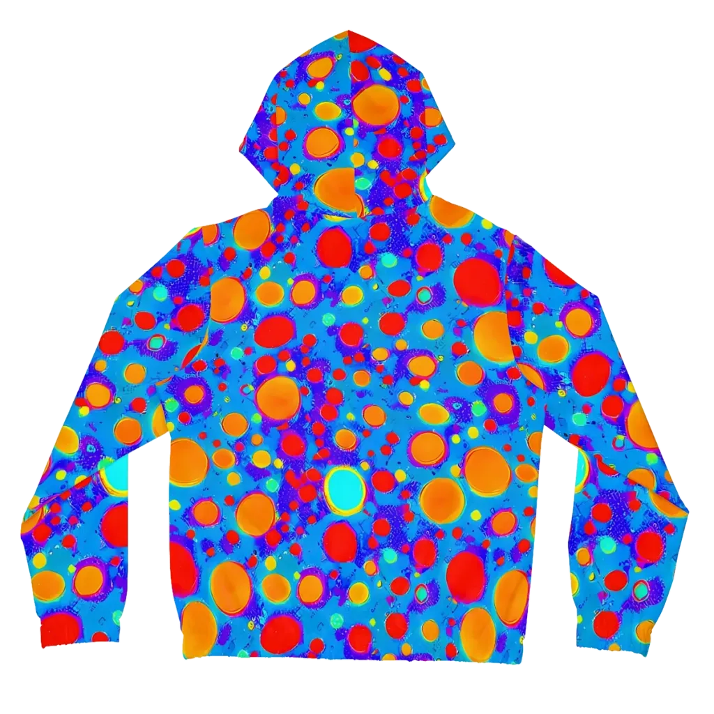 Chromatic Bubblebath on Women's Full-Zip Hoodie — Back