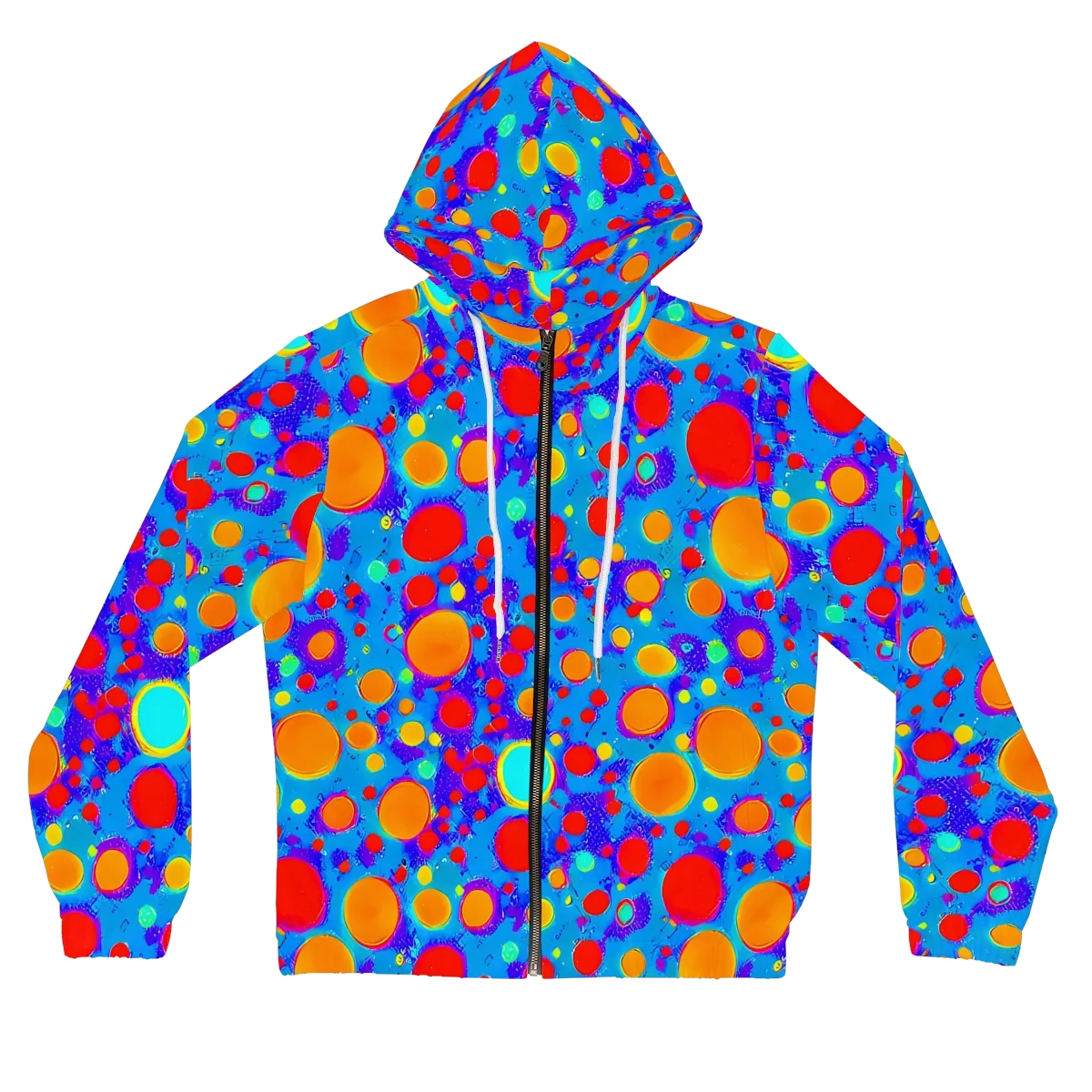 Chromatic Bubblebath on Women's Full-Zip Hoodie — Front