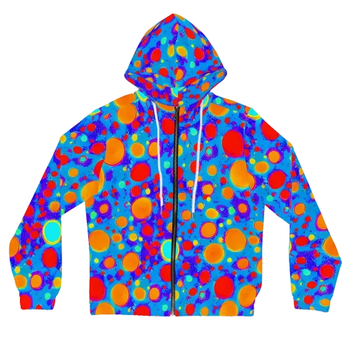 Chromatic Bubblebath on a Women's Full-Zip Hoodie