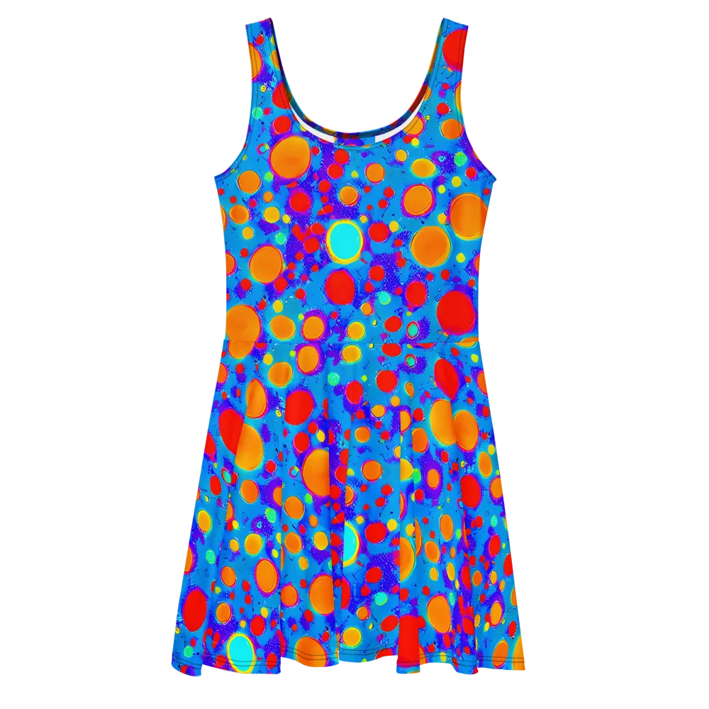 Chromatic Bubblebath on Skater Dress — Front