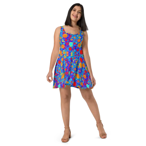 Chromatic Bubblebath on a Skater Dress