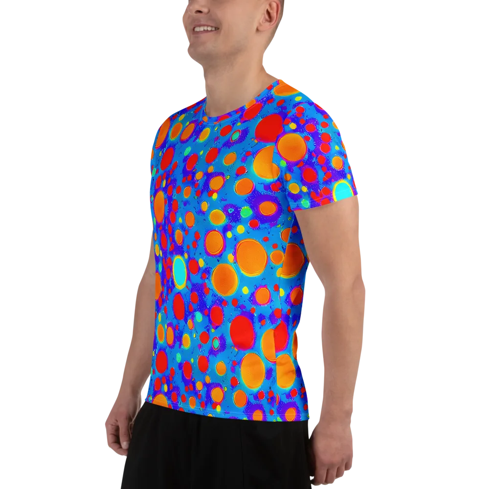 Chromatic Bubblebath on Men's Athletic T-Shirt — Left