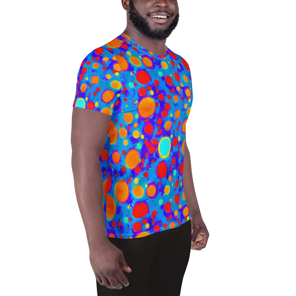 Chromatic Bubblebath on Men's Athletic T-Shirt — Right