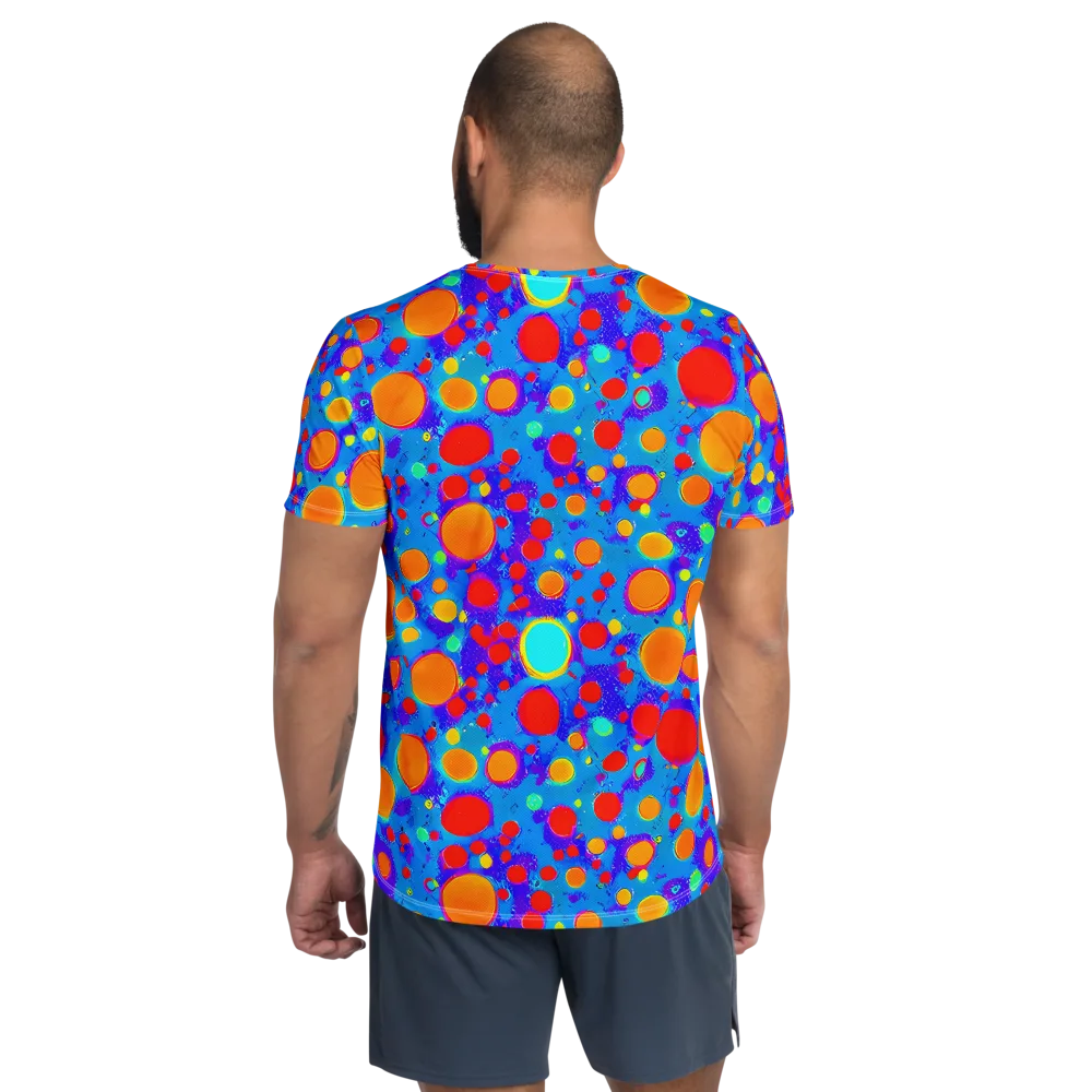 Chromatic Bubblebath on Men's Athletic T-Shirt — Back