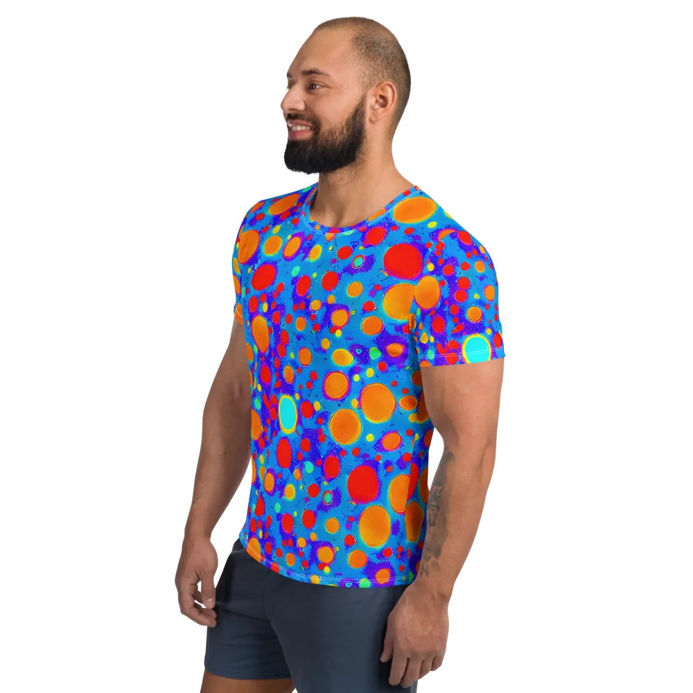 Chromatic Bubblebath on Men's Athletic T-Shirt — Left