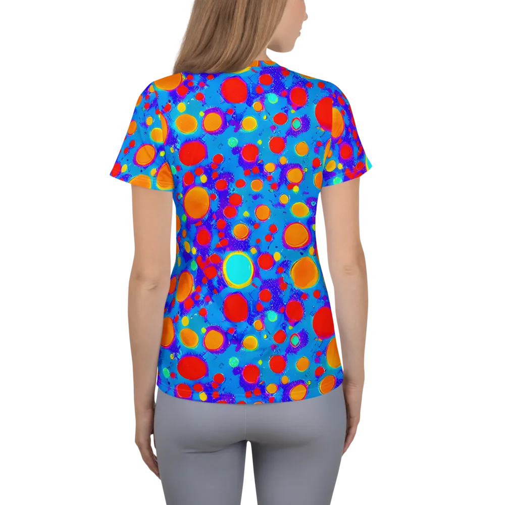 Chromatic Bubblebath on Women's Athletic T-Shirt — Back