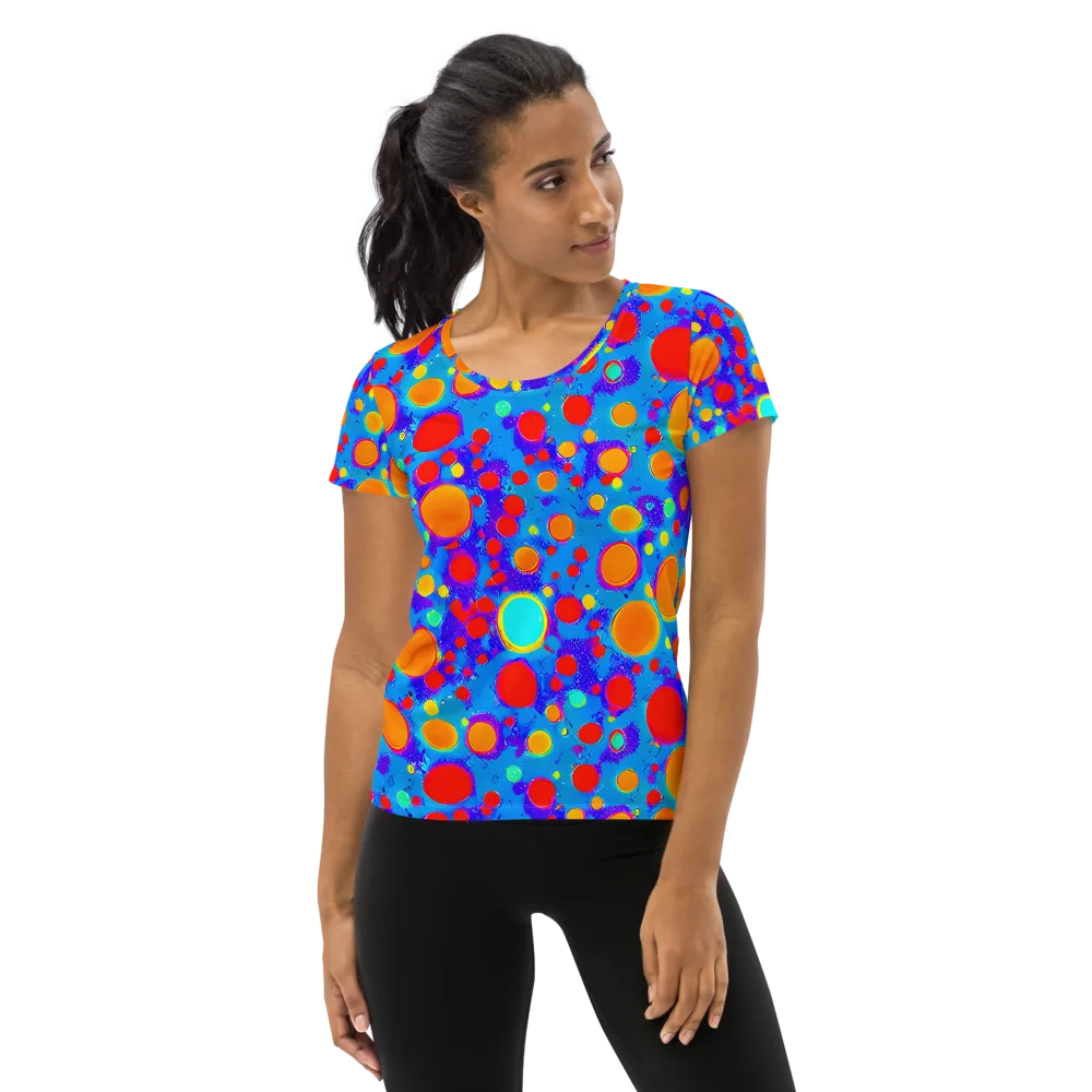 Chromatic Bubblebath on Women's Athletic T-Shirt — Front
