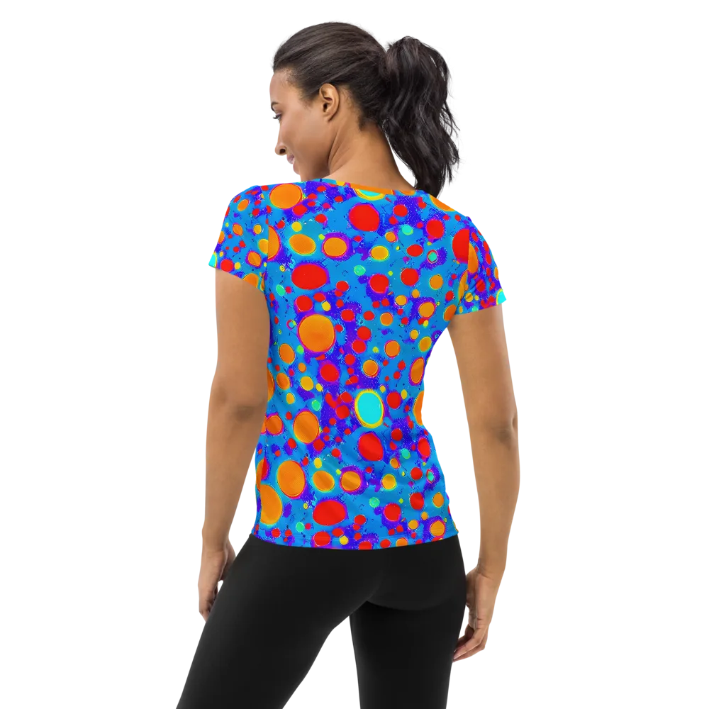 Chromatic Bubblebath on Women's Athletic T-Shirt — Back