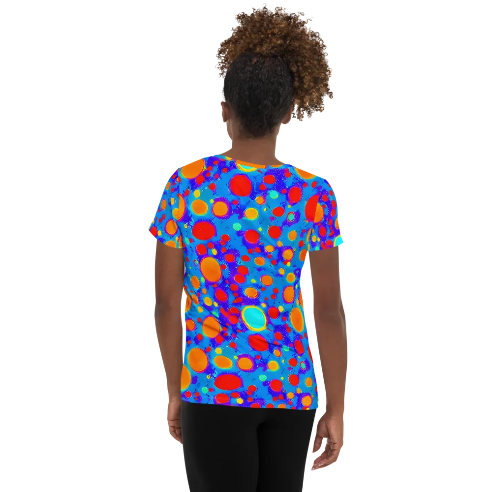 Chromatic Bubblebath on Women's Athletic T-Shirt — Back