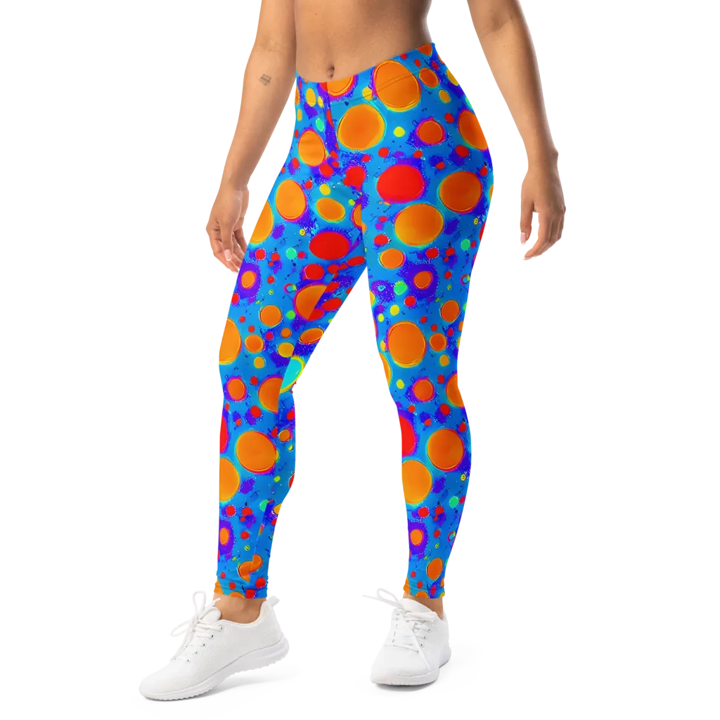 Chromatic Bubblebath on Leggings — Left Front