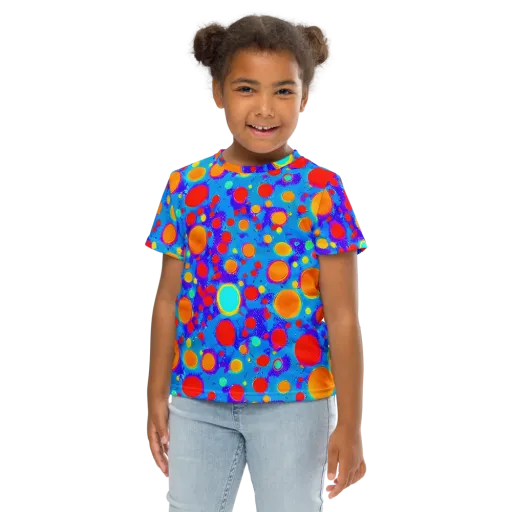 Chromatic Bubblebath on a Kids Crew Neck T-Shirt