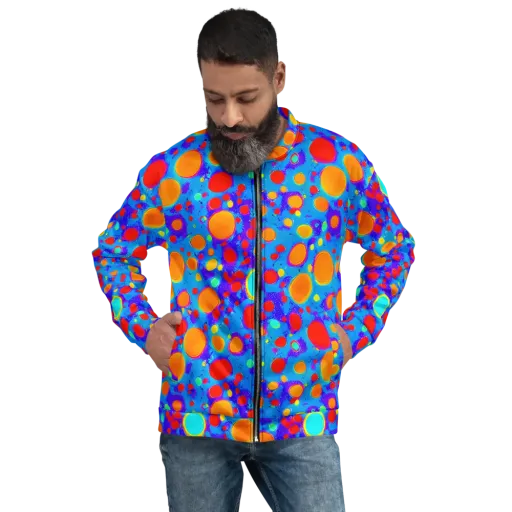 Chromatic Bubblebath on a Bomber Jacket