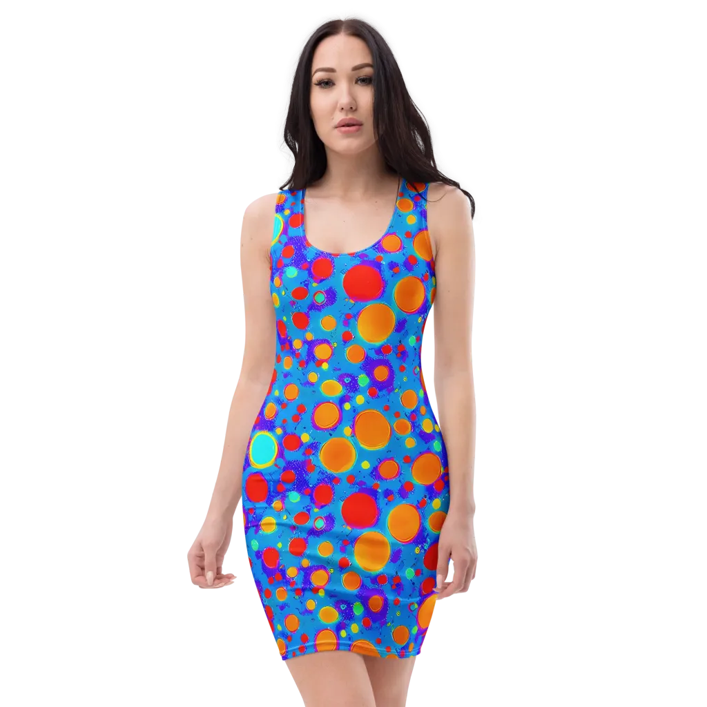 Chromatic Bubblebath on Bodycon Dress — Front