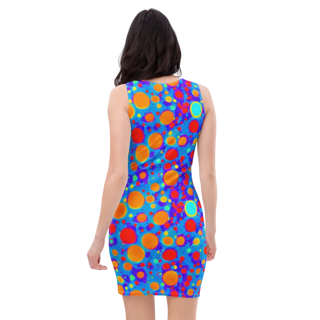 Chromatic Bubblebath on Bodycon Dress — Back