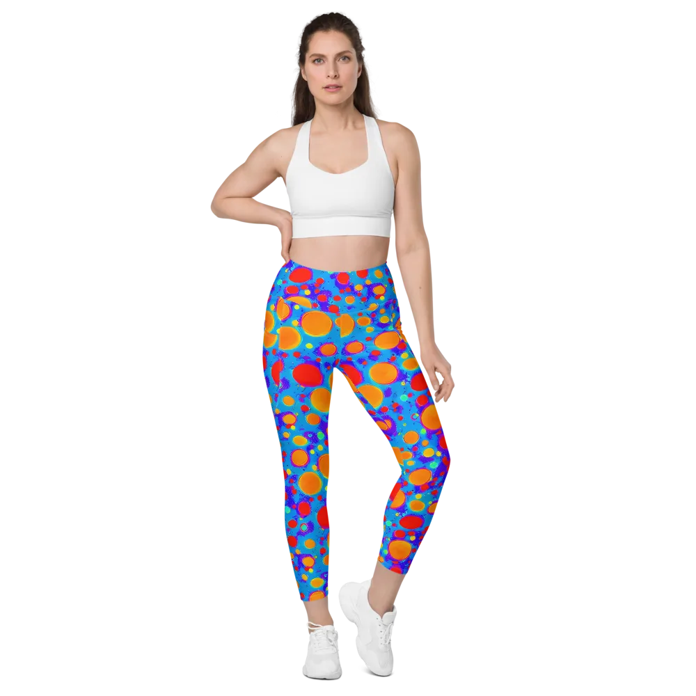 Chromatic Bubblebath on Leggings with Pockets — Front