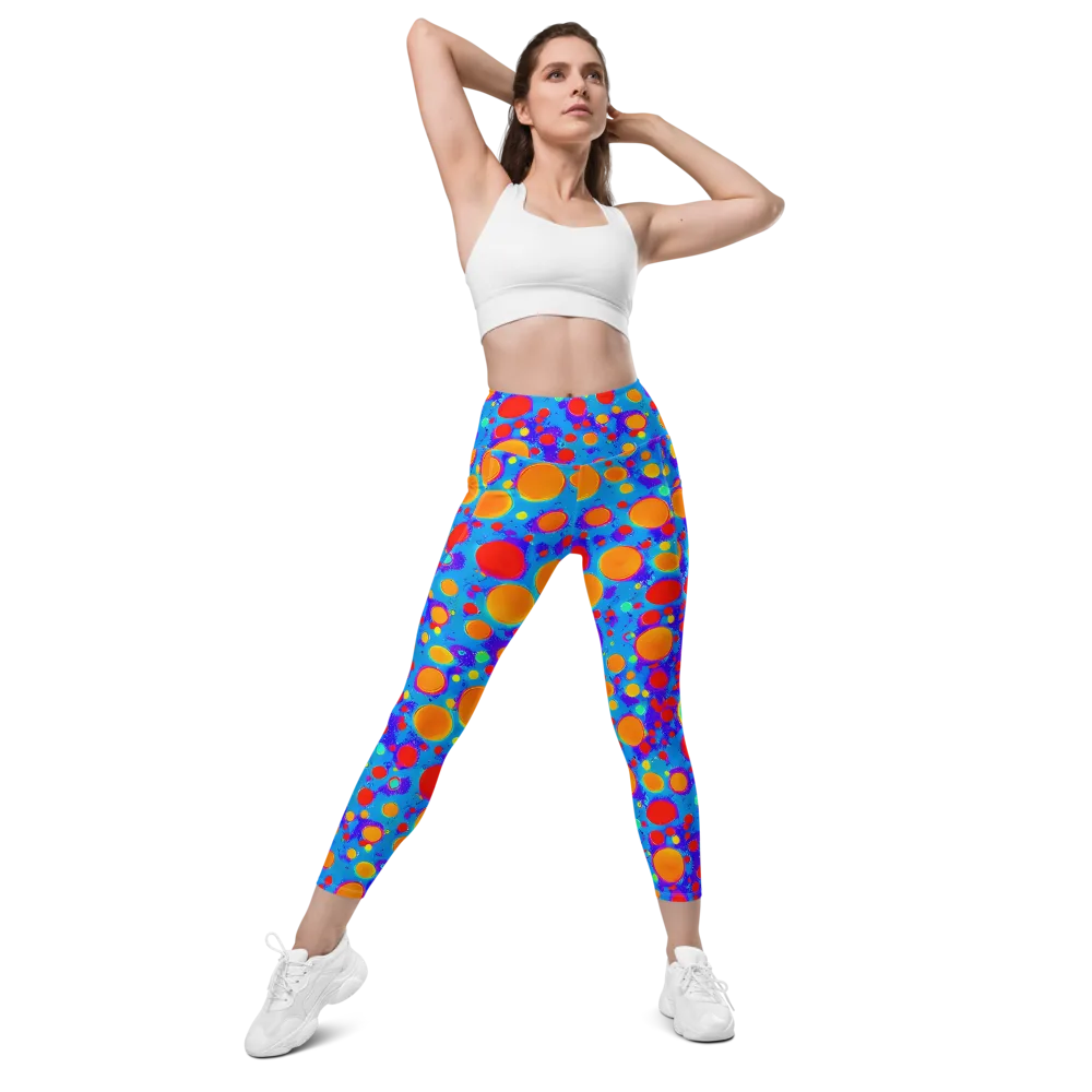 Chromatic Bubblebath on Leggings with Pockets — Front