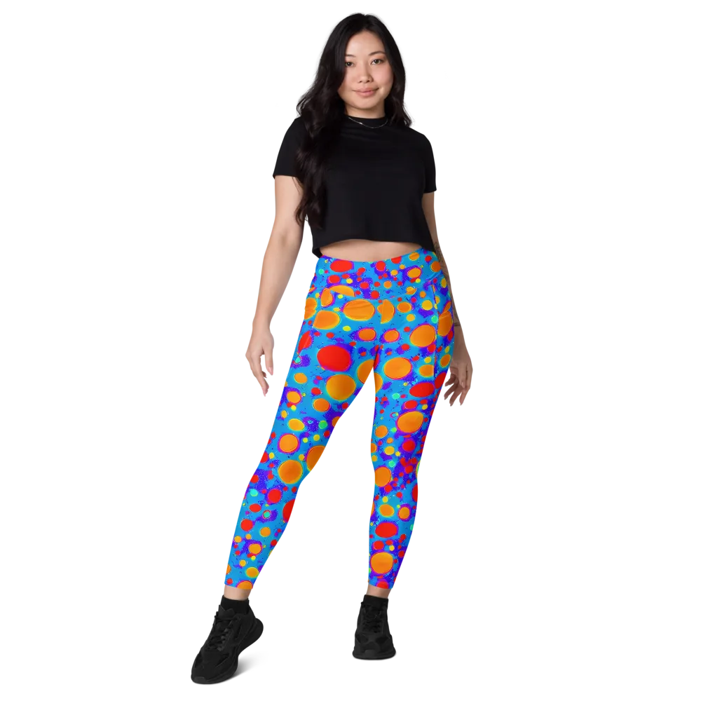 Chromatic Bubblebath on Leggings with Pockets — Front