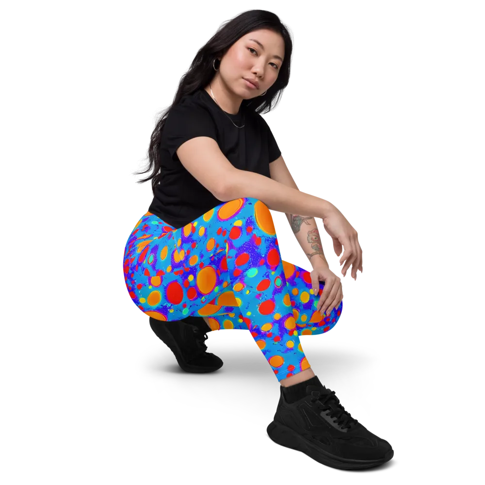 Chromatic Bubblebath on Leggings with Pockets — Right Front