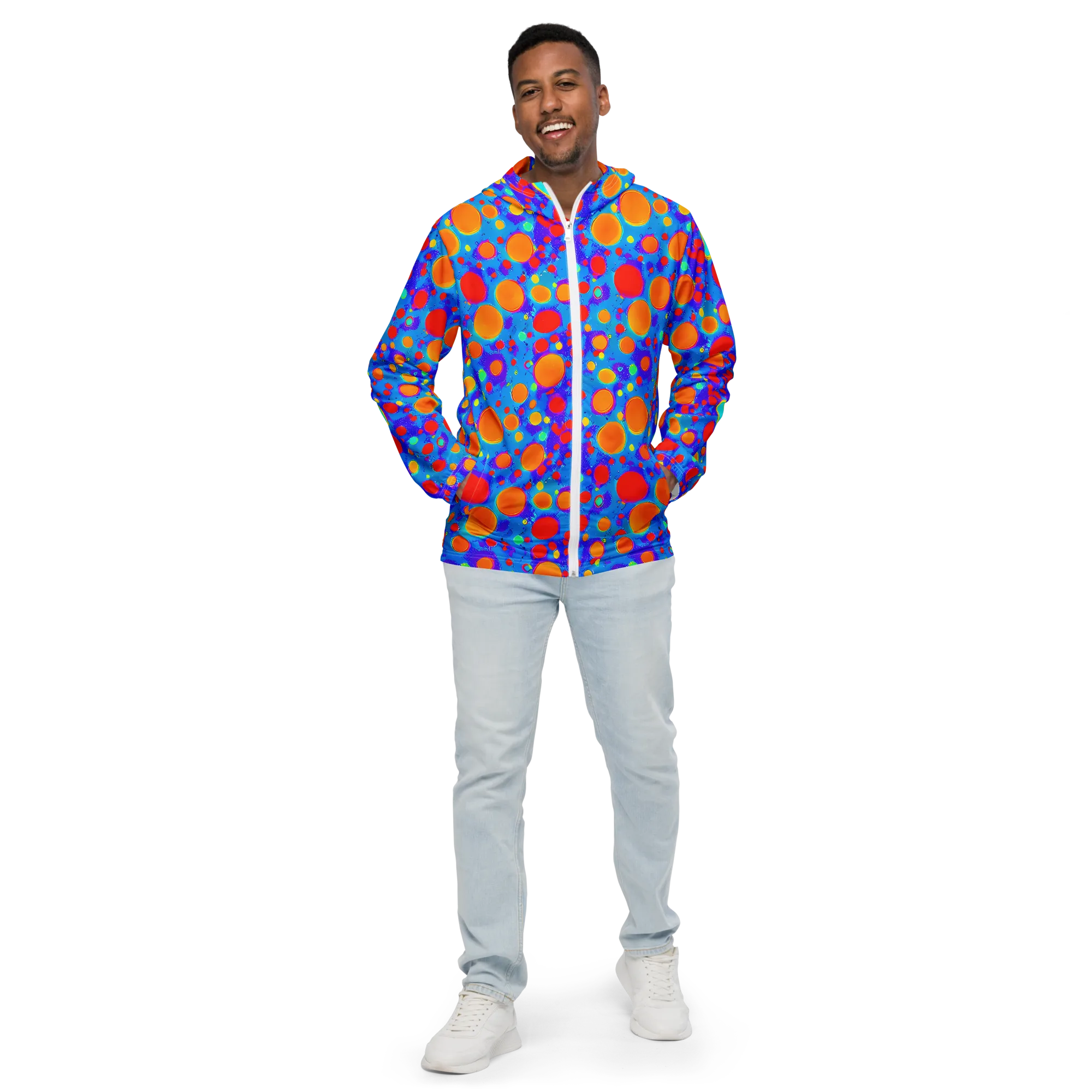 Chromatic Bubblebath on Men's Windbreaker — Front