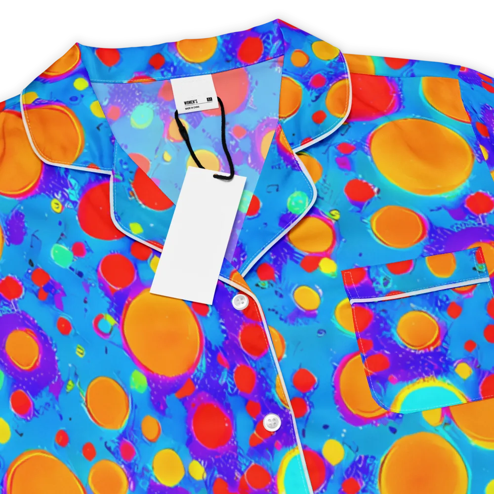 Chromatic Bubblebath on Women's Short Sleeve Pajama Top — Product details