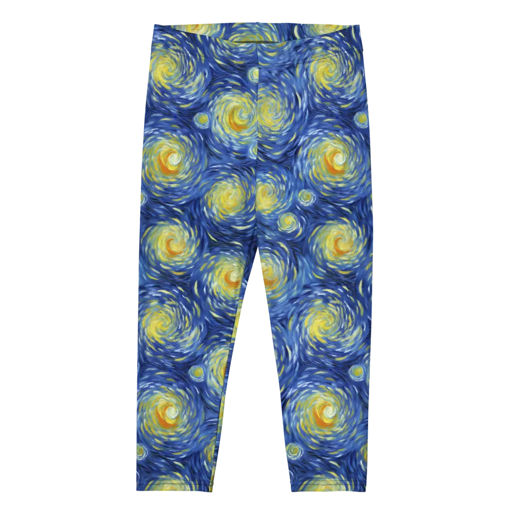 Celestial Whirl on Capri Leggings — Front