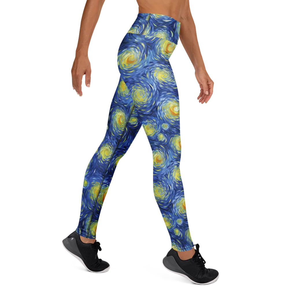 Celestial Whirl on Yoga Leggings — Right