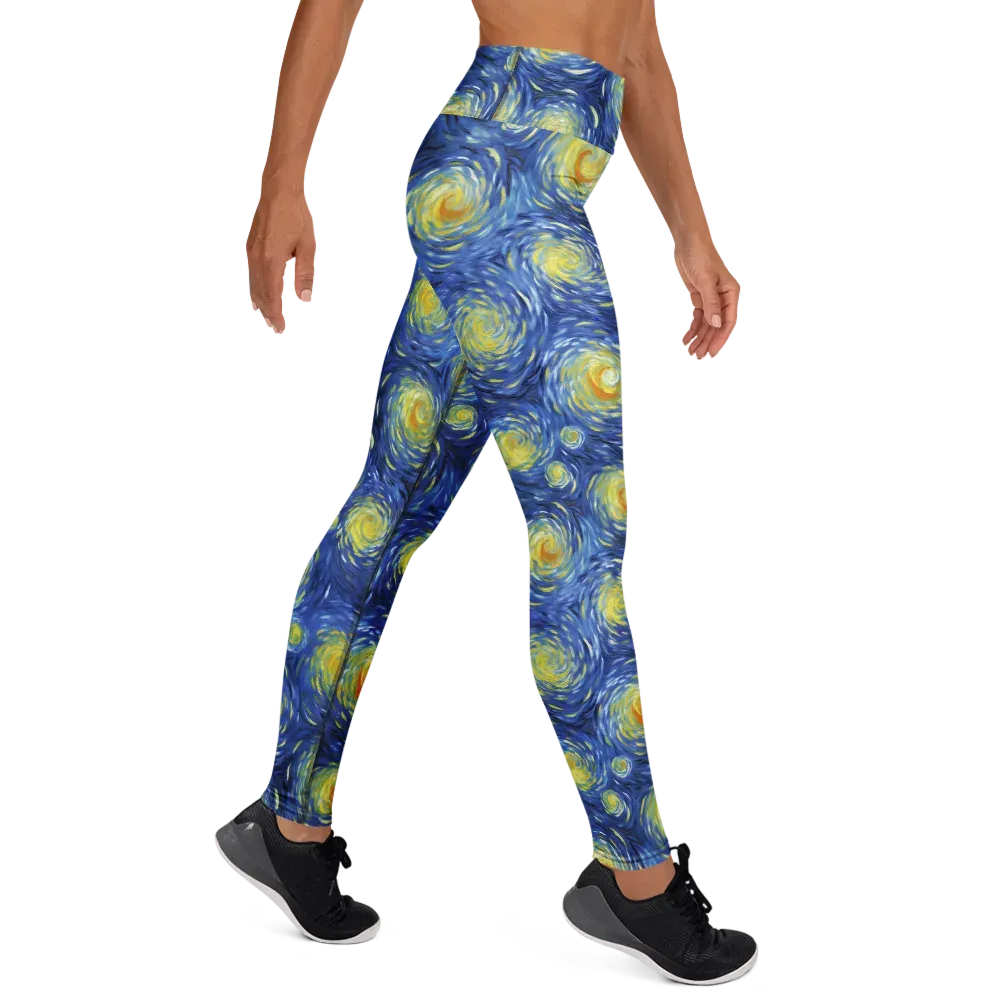 Celestial Whirl on Yoga Leggings — Right