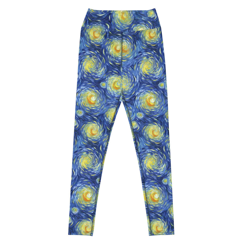 Celestial Whirl on Yoga Leggings — Front